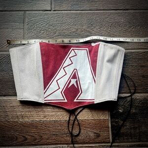 Arizona Diamondbacks red and white lace up corset top 0S